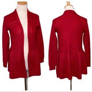 Elle red cardigan